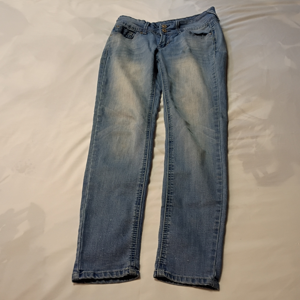 Wallflower Jeans Women's Juniors Size 5 Denim Blue Skinny Light Wash